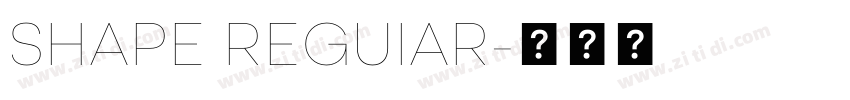 SHAPE REGUIAR字体转换